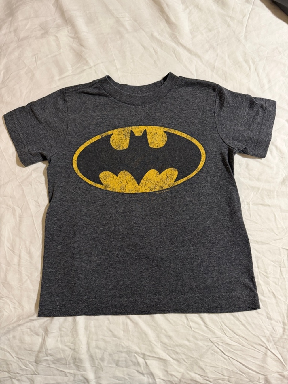 Old Navy Boys' Batman Logo Tee - Charcoal Gray & Yellow